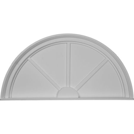 Ekena Millwork 36"W x 18"H x 1 1/8"P Half Round Spoked Pediment PED36X18X02SP